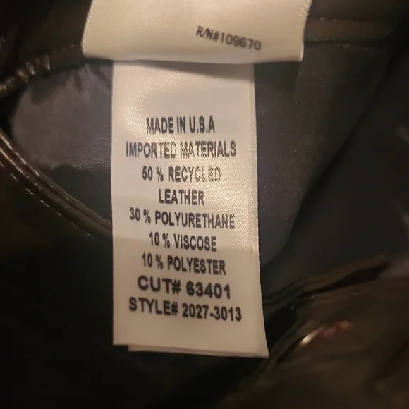 #51...NWT Women's Citizens of Humanity Dark Brown Leather Pants...33 - Picture 3 of 8